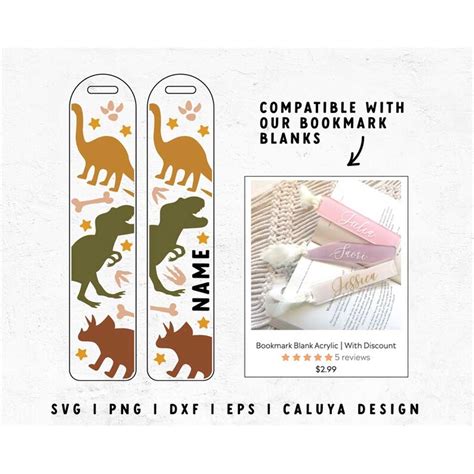 Download Dinosaur Bookmark SVG File - SVG Design Cut Files
