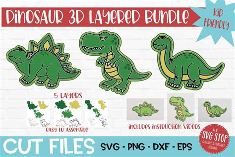 Download Dinosaur Bundle Files For Crafts