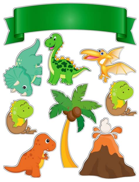 Dinosaur Cake Topper Printable