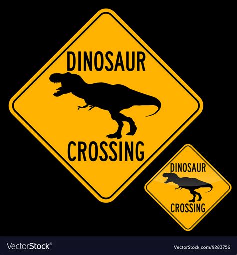 Dinosaur Crossing Sign Free Printable