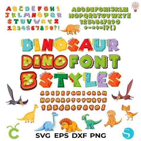 Download Dinosaur Font SVG | Dinosaur Alphabet Files DXF Files