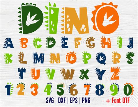 Download Dinosaur Font SVG | Dinosaur Alphabet Files For Crafts