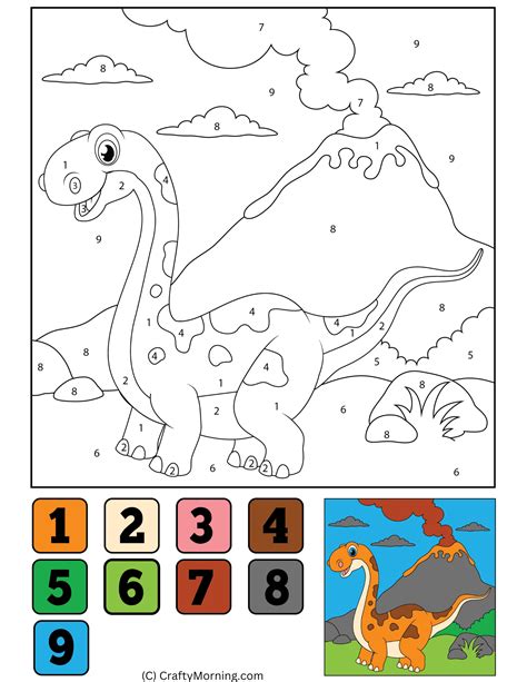 Download Dinosaur Number 0 1 2 3 4... Printable