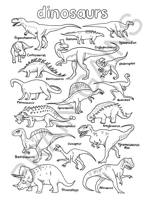 Dinosaurs Coloring Pages For Kids