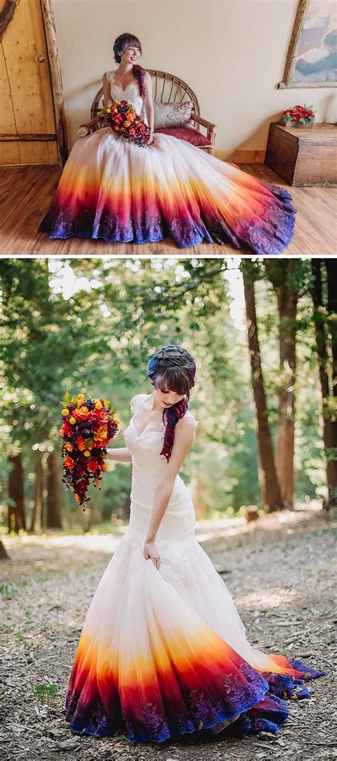 A Stunning Transformation: Bring Your Dream Dip Dye Wedding Dress to Life.