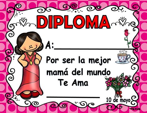 Diploma A La Mejor Madre Diploma Mejor Mamá DM535