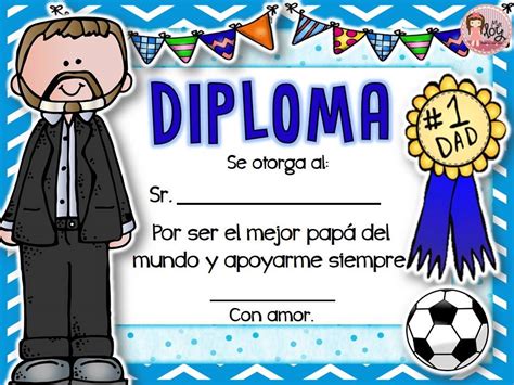 Diploma Al Mejor Papa Diploma para el Mejor Papa