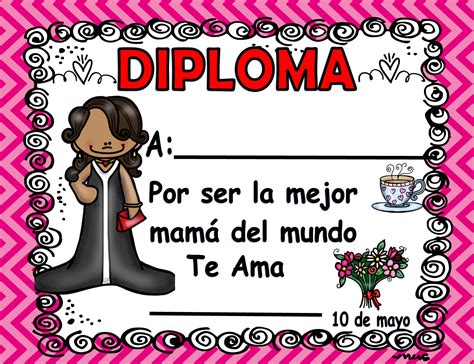 Diploma Ala Mejor Madre Diploma Mejor Mamá DM535