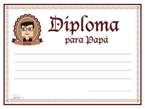 Diplomas Dia Del Padre Imprimibles gratis para el día de padre en español | Diploma para papa, Diplomas  dia del padre, Targetas dia del padre