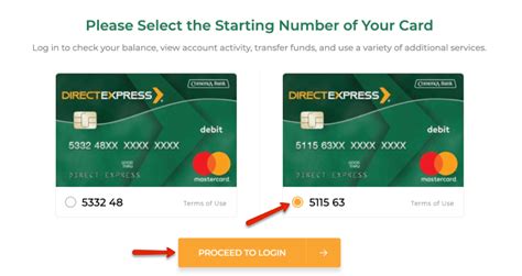 Direct Express Credit Card Login