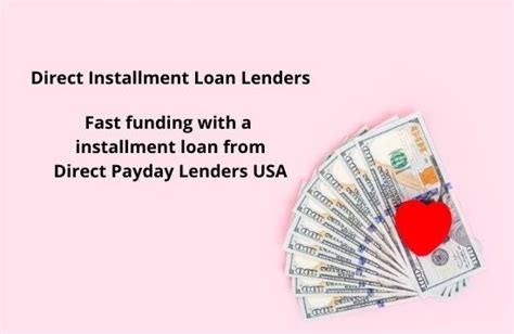 Direct Installment Lenders Ideas