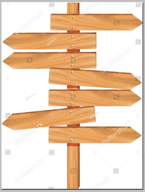 Directional Sign Post Template