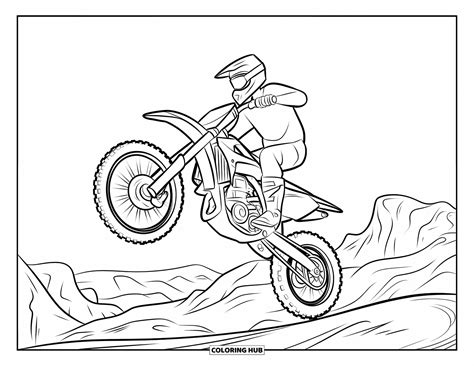 Dirt Biking Coloring Pages