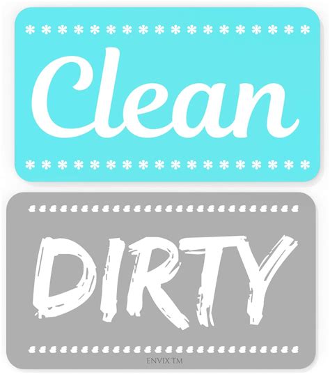 Dirty Clean Dishwasher Sign Printable