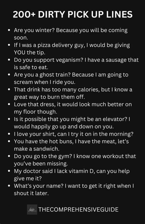 Dirty Pick Up Lines To Say To Guys Over Text