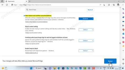 Disable “Recommended Browser Settings” Prompt in Microsoft Edge