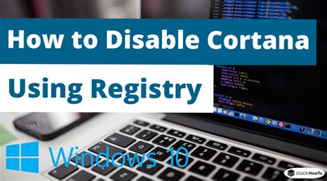 Disable Cortana Using the Registry Editor