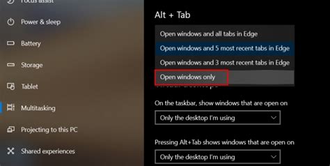 Disable Edge Tabs in Alt + Tab App Switcher