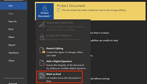 Disable Editing In a Document Without Word