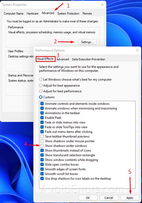 Disable Local Shadows
