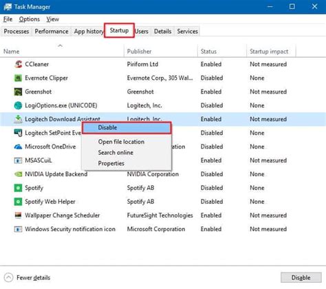 Disable Logitech Download Assistant at Startup