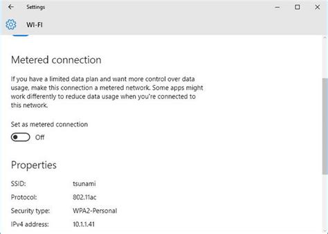 Disable Metered Connection
