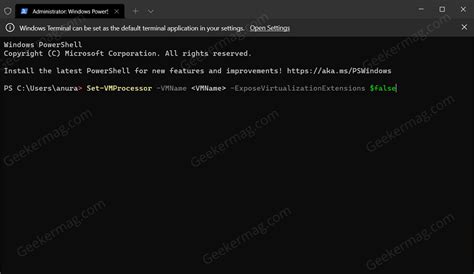 Disable Nested Virtualization