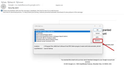 Disable Outlook Extensions