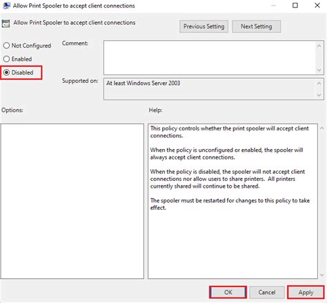 Disable Print Spooler Using Group Policy Editor