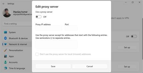 Disable Proxy Server