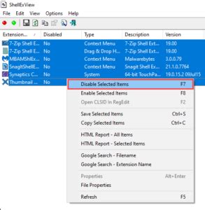 Disable Third-Party Shell Extensions