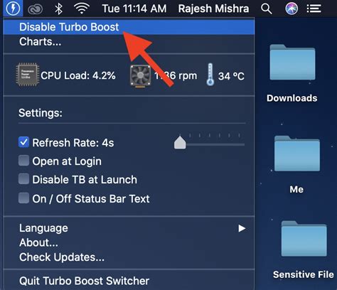 Disable Turbo Boost to Prevent Heating on Mac