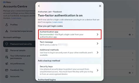 Disable Two-Factor Authentication on Facebook App