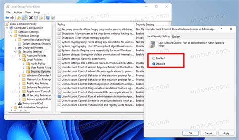 Disable User Account Control