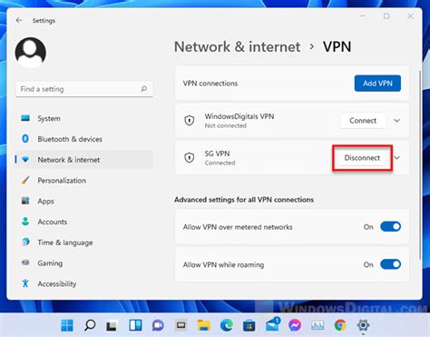 Disable VPN Connections