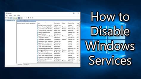 Disable Windows Services With Care