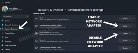 Disable and Enable the Network Adapter