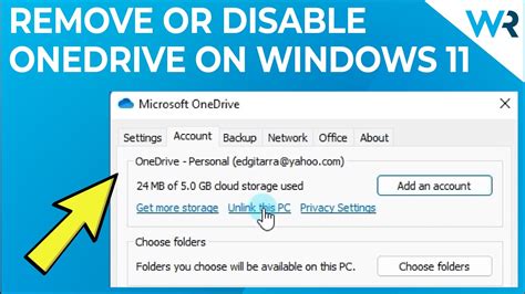 Disable and Remove OneDrive from Windows 11
