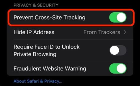 Disable cross-app tracking