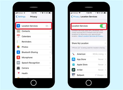 Disable location services on iPhone