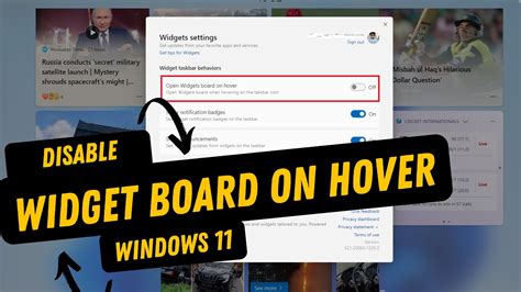 Disable open Widgets board on hover on Windows 11