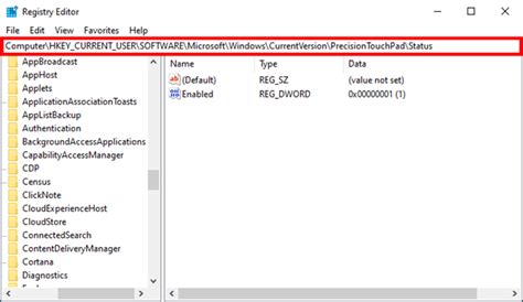 Disable the Touchpad by Modifying the Registry