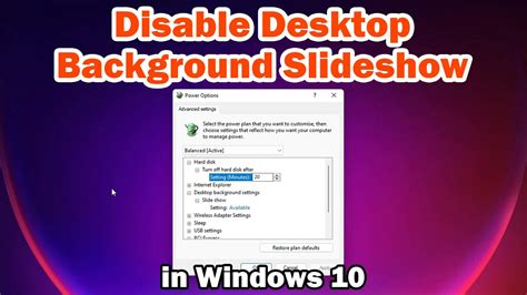 Disable the Wallpaper Slideshow