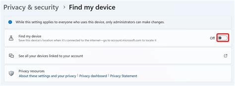 Disabling Find My Device On Windows 11
