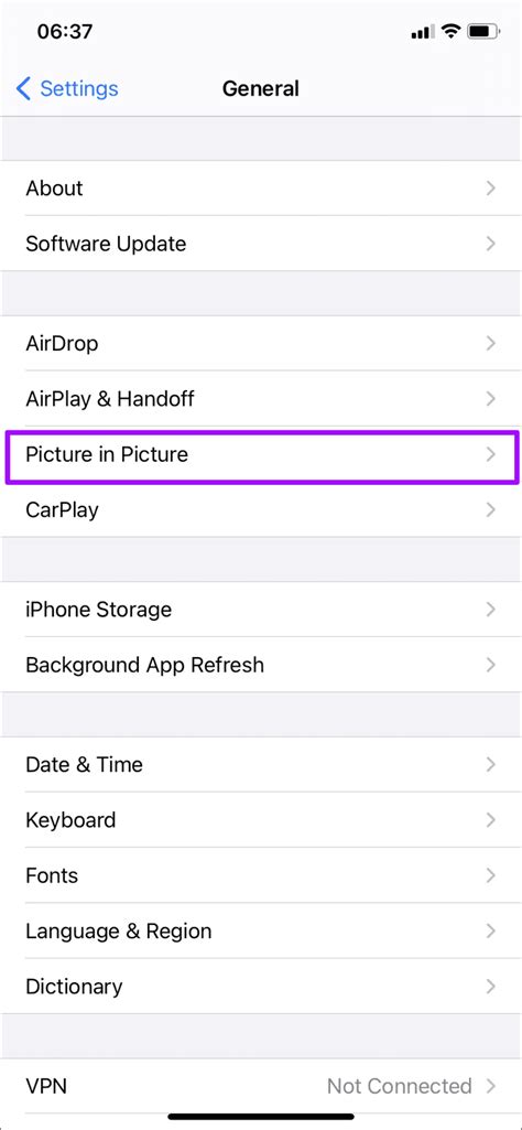 Disabling Picture-in-Picture Mode on iPhone and iPad