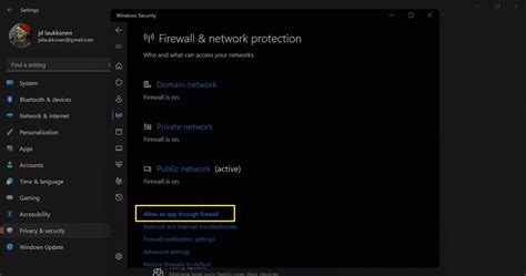 Disabling Windows 11 Firewall For Particular App