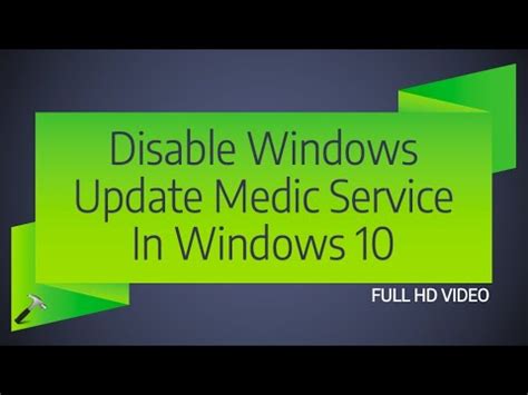 Disabling Windows Update Medic Service