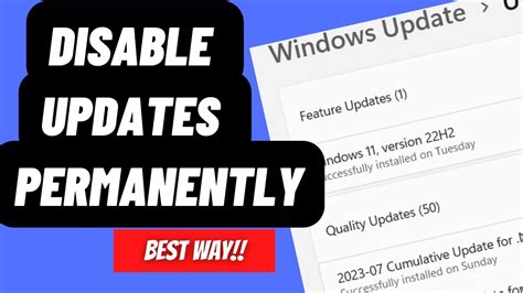 Disabling Windows Updates