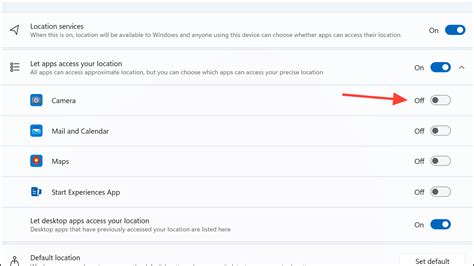 Disabling location access to specific apps