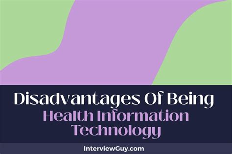 Disadvantages of Health Information Technology